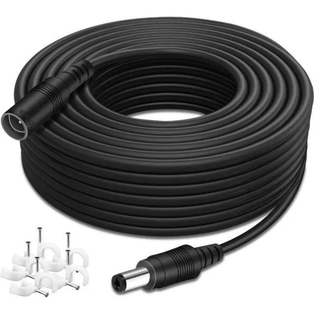 33ft 5.5x2.1mm DC Power Extension Cable Male to Female for 12V CCTV Camera 5521
